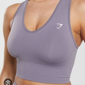 Gymshark Everyday Seamless Crop Tank - Lavender Purple